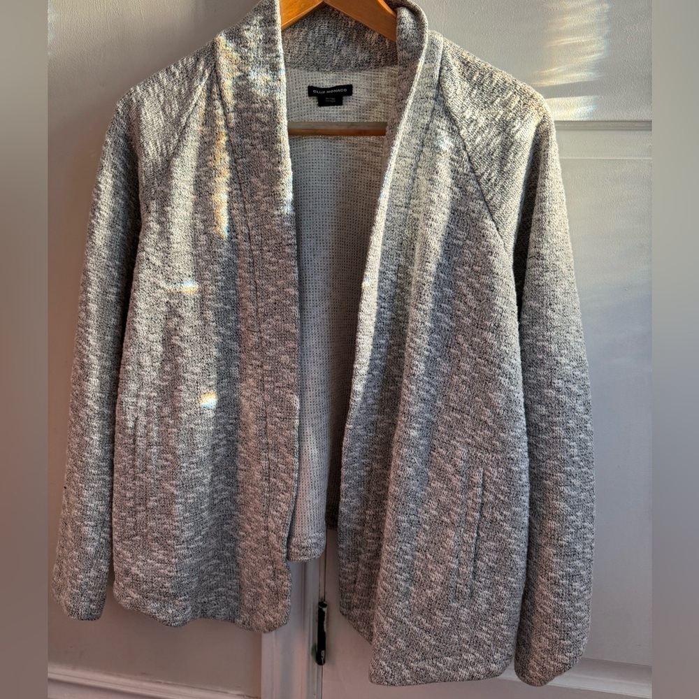 CLUB MONACO grey and white sweater (L)